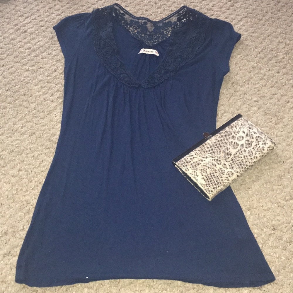 V neck cap sleeve top